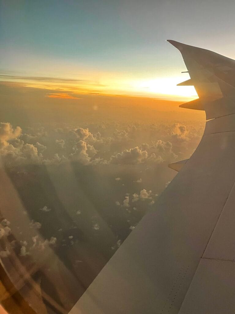 Uitzicht vanuit vliegtuig