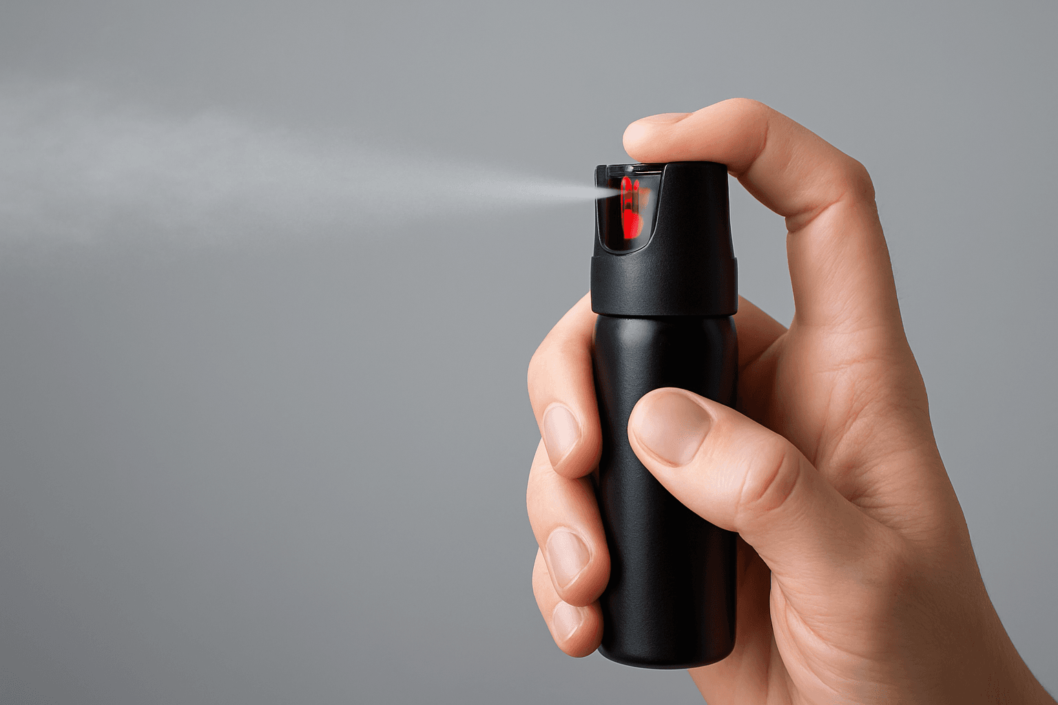 Pepperspray in de hand